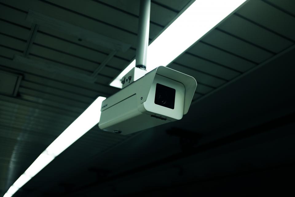 Security cameras in a garage